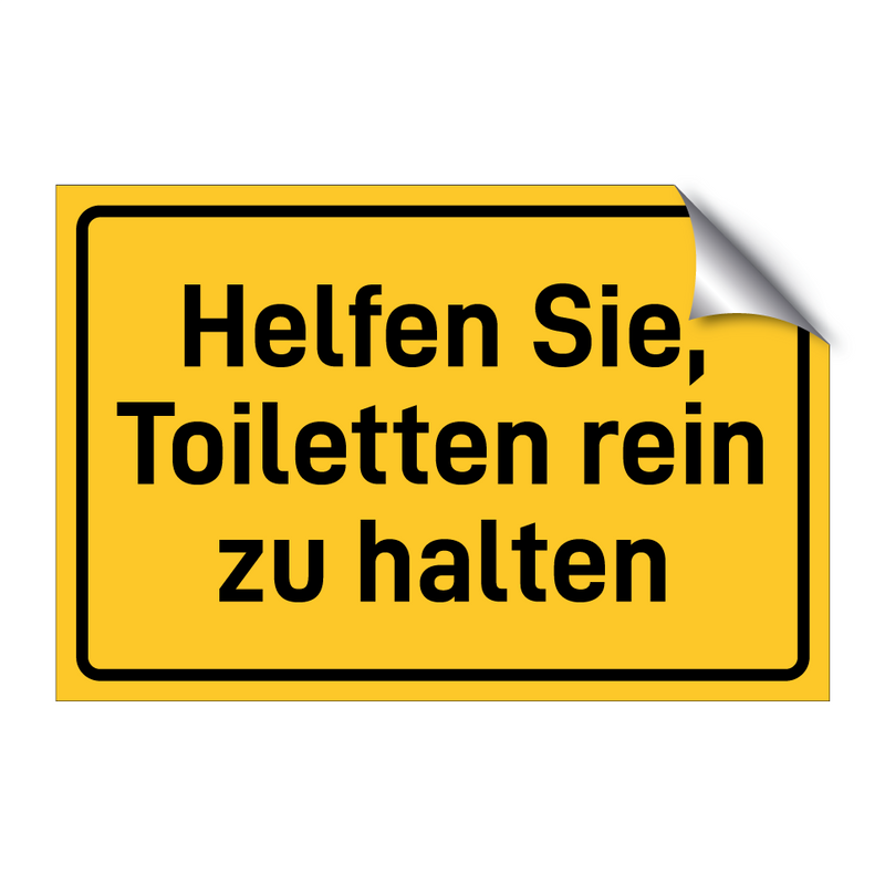 Helfen Sie, Toiletten rein zu halten