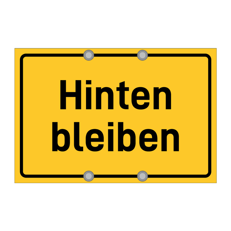 Hinten bleiben