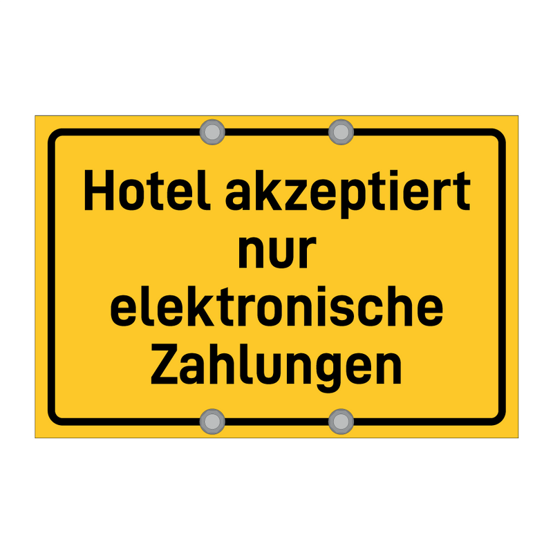 Hotel akzeptiert nur elektronische Zahlungen