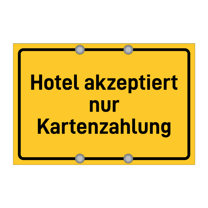 Hotel akzeptiert nur Kartenzahlung & Hotel akzeptiert nur Kartenzahlung