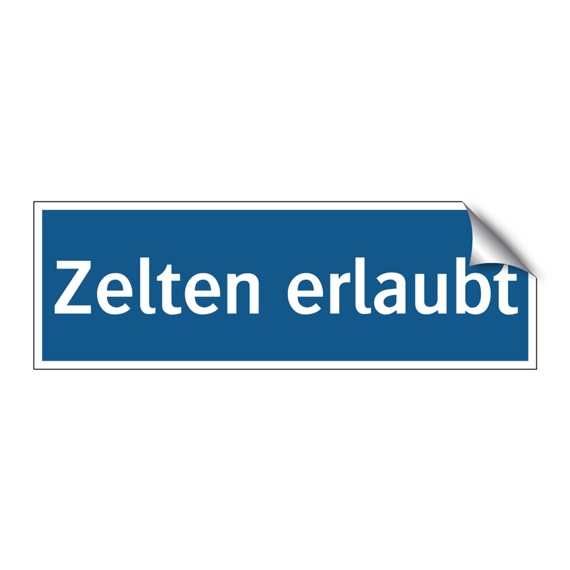 Zelten erlaubt