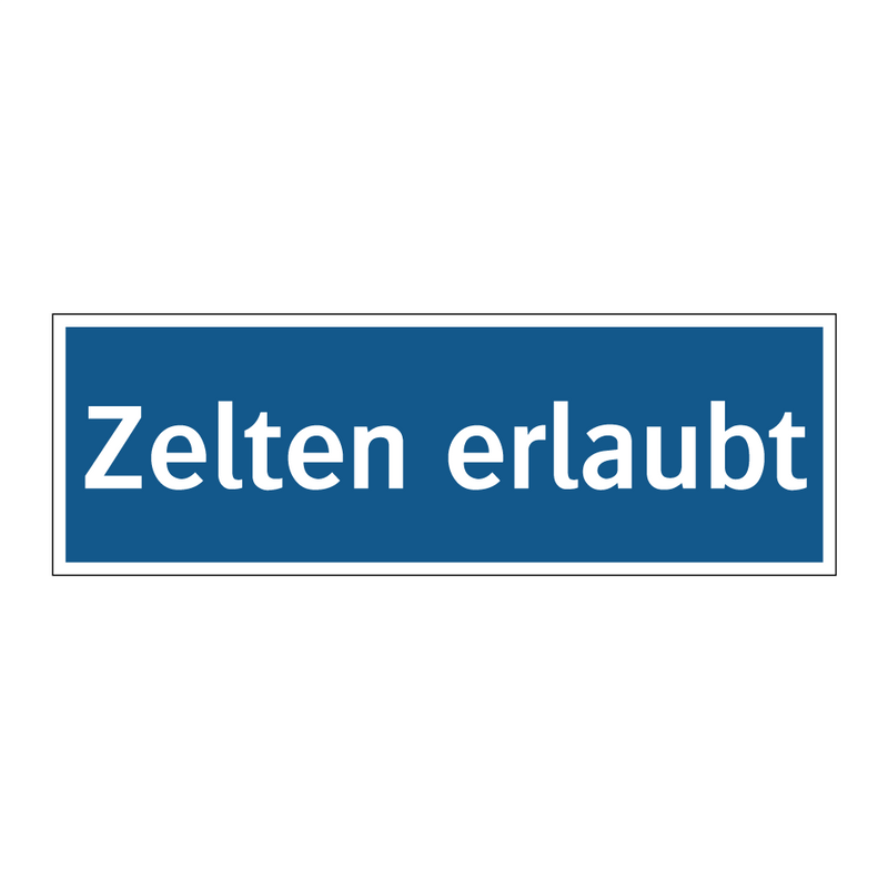 Zelten erlaubt