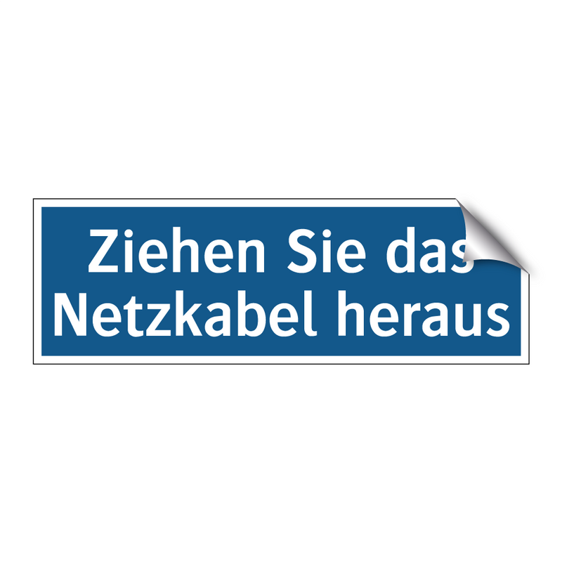 Ziehen Sie das Netzkabel heraus