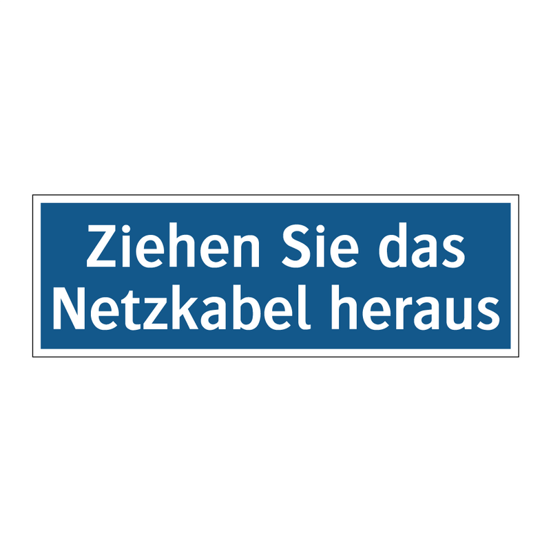 Ziehen Sie das Netzkabel heraus