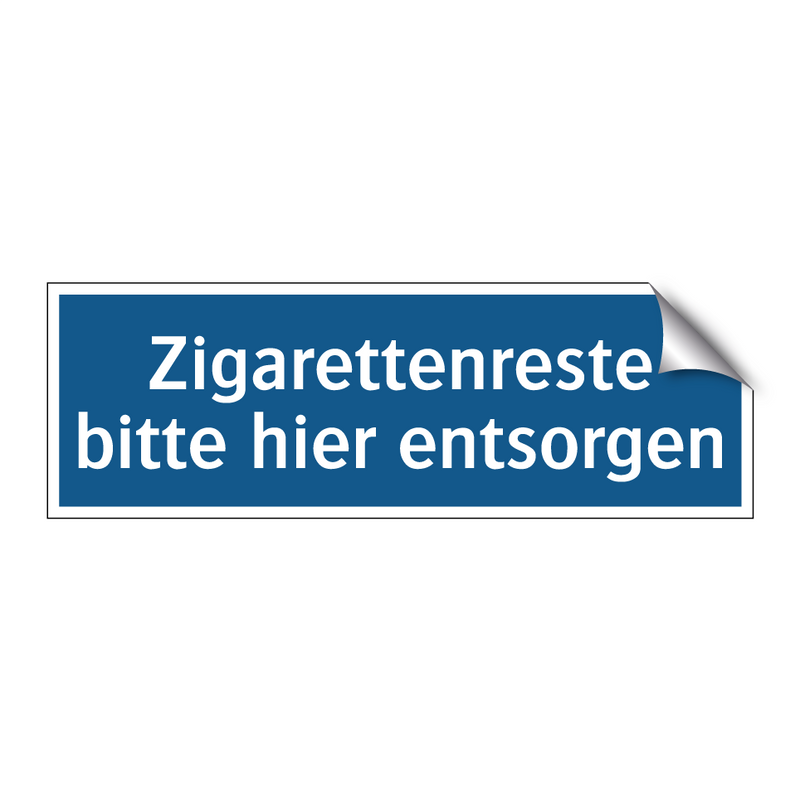 Zigarettenreste bitte hier entsorgen