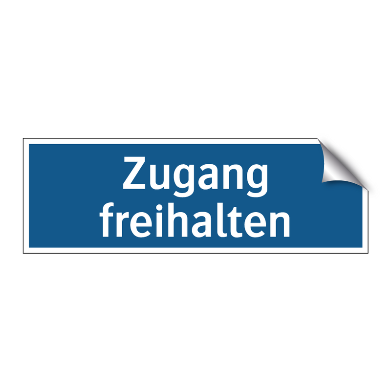 Zugang freihalten