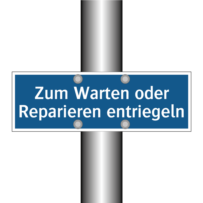 Zum Warten oder Reparieren entriegeln