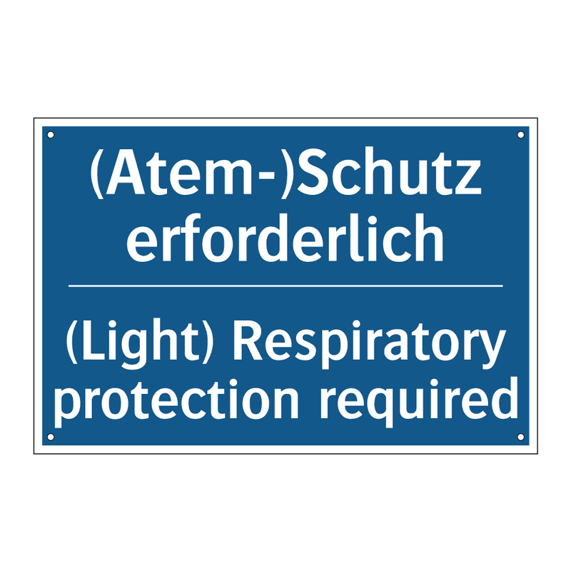 (Atem-)Schutz erforderlich - (Light) Respiratory protection /.../