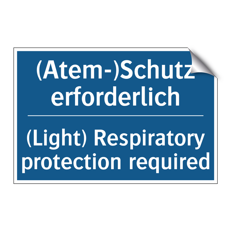 (Atem-)Schutz erforderlich - (Light) Respiratory protection /.../