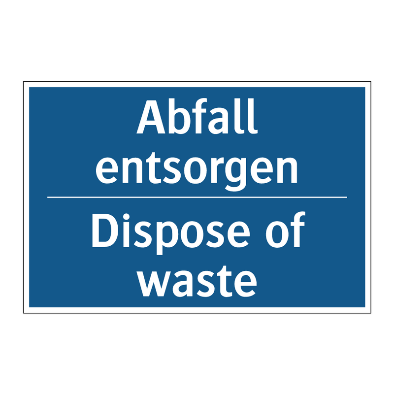 Abfall entsorgen - Dispose of waste