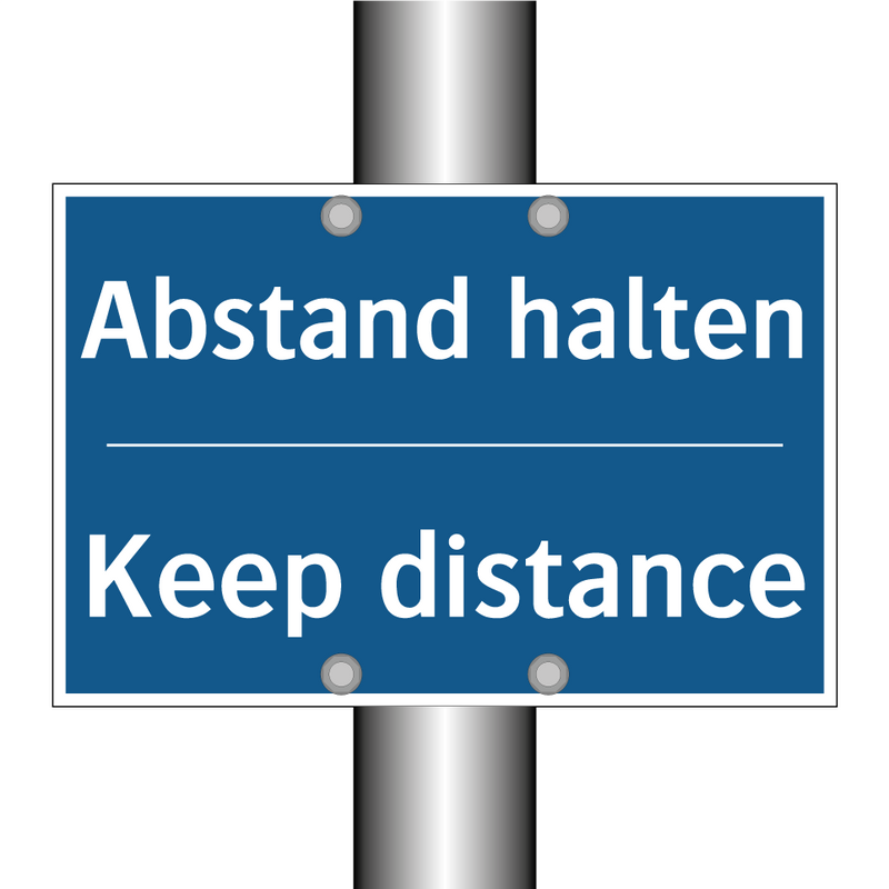 Abstand halten - Keep distance