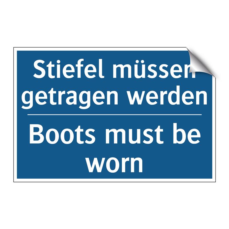 Stiefel müssen getragen werden - Boots must be worn