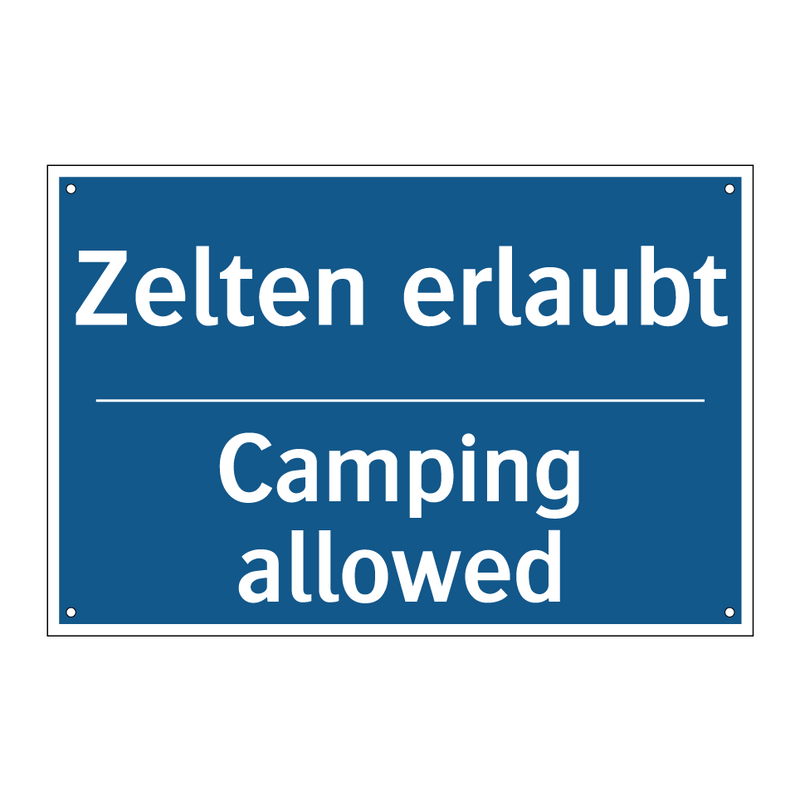 Zelten erlaubt - Camping allowed