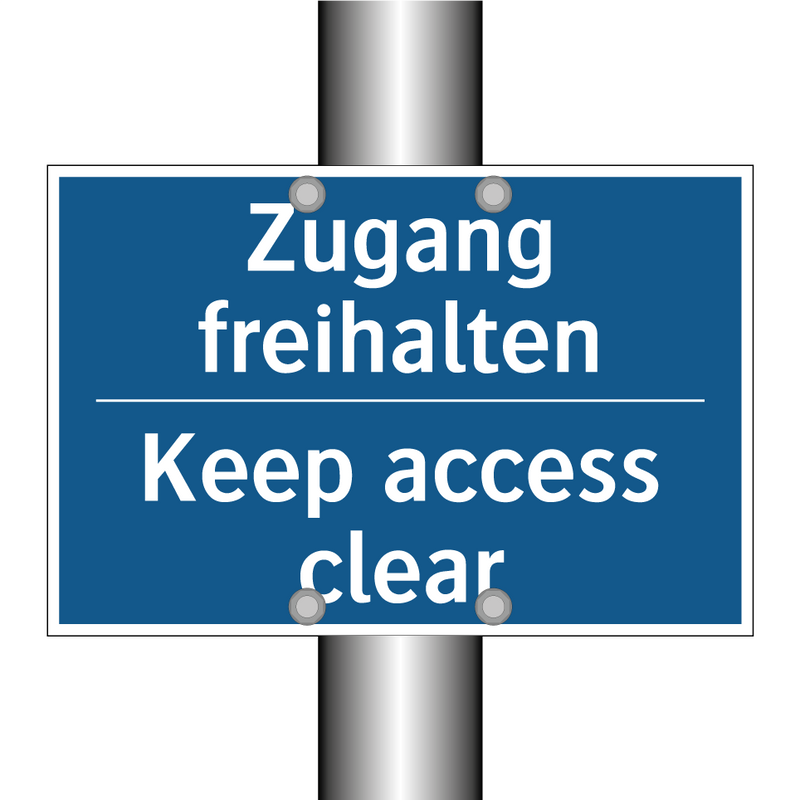 Zugang freihalten - Keep access clear