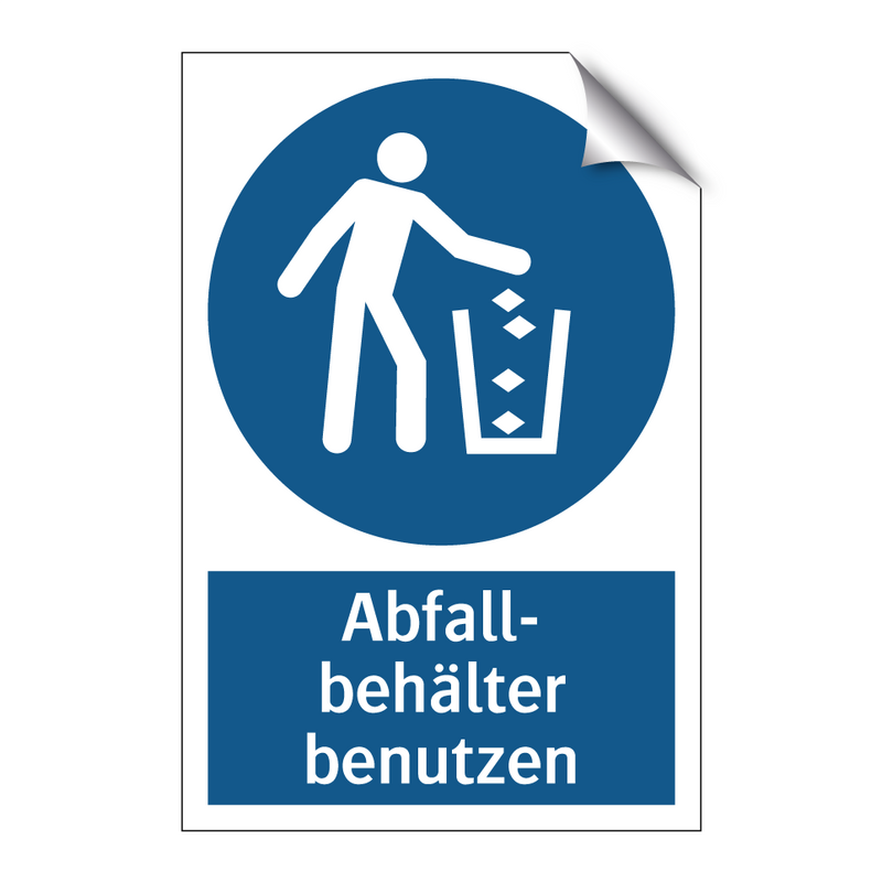 Abfall- behälter benutzen