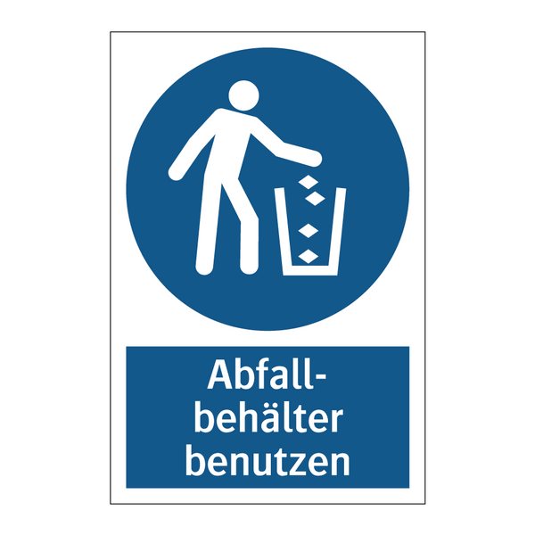 Abfall- behälter benutzen