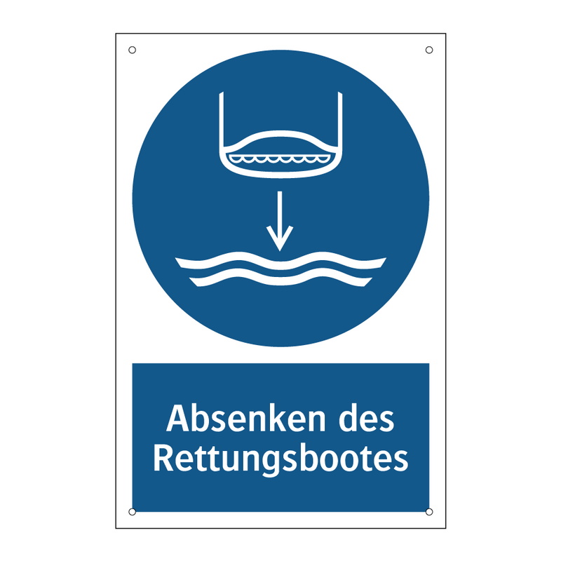 Absenken des Rettungsbootes