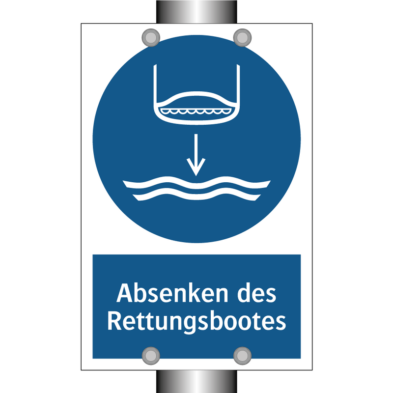 Absenken des Rettungsbootes