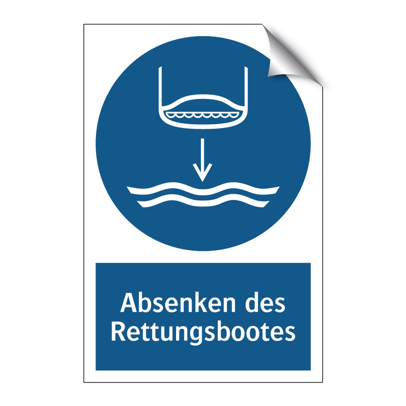 Absenken des Rettungsbootes