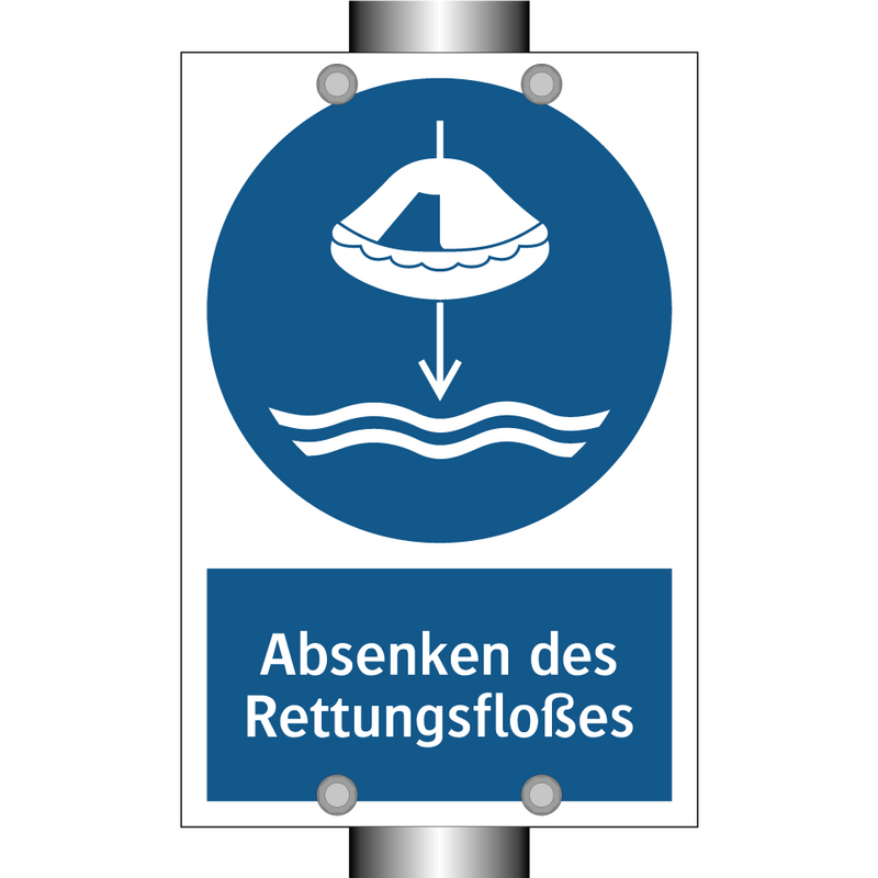 Absenken des Rettungsfloßes