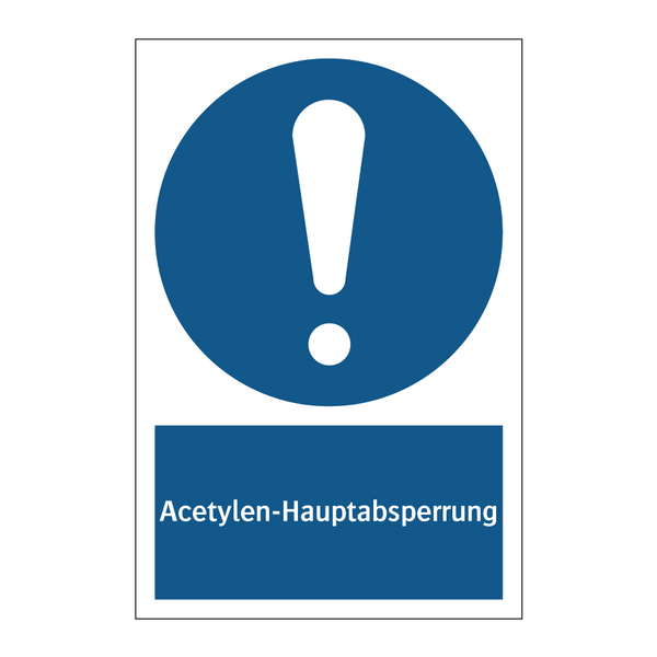 Acetylen-Hauptabsperrung