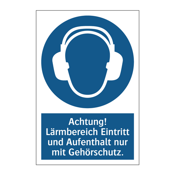 Achtung! Lärmbereich Eintritt und Aufenthalt nur mit Gehörschutz.