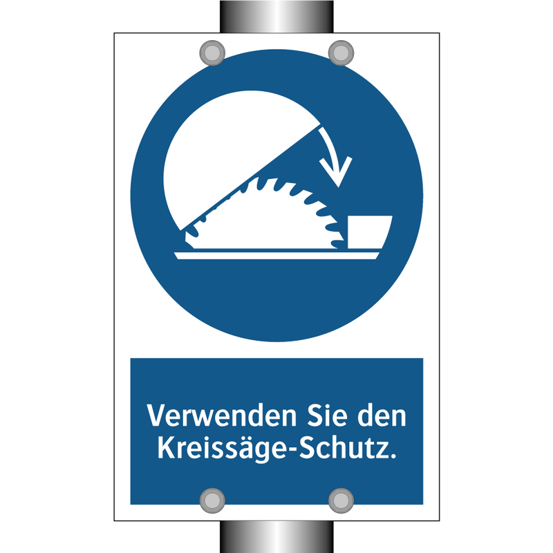 Verwenden Sie den Kreissäge-Schutz.