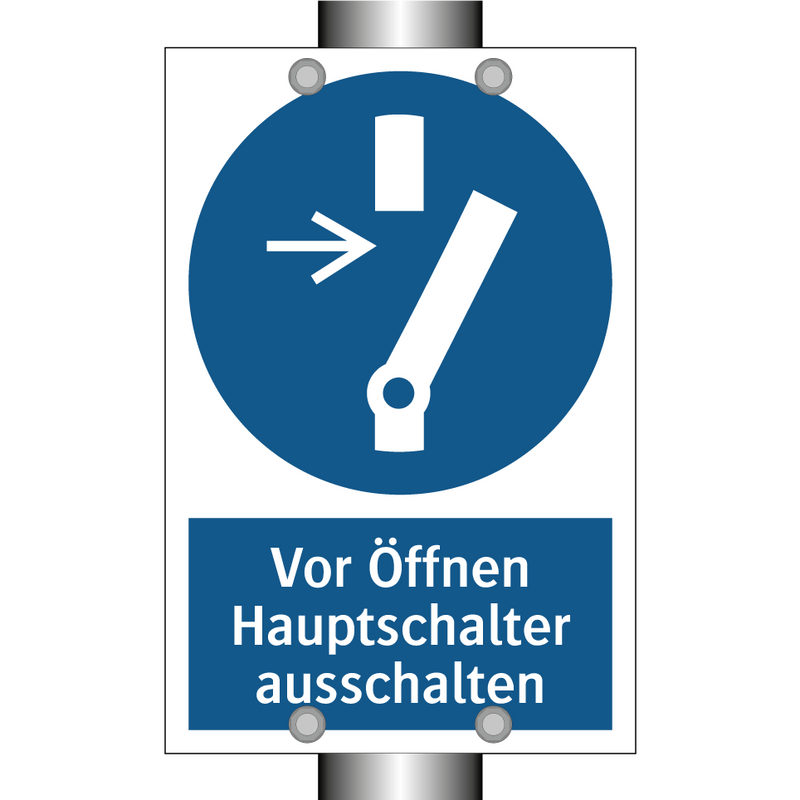 Vor Öffnen Hauptschalter ausschalten