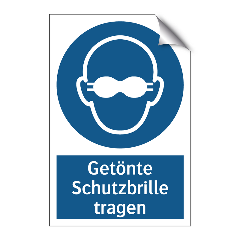 Getönte Schutzbrille tragen