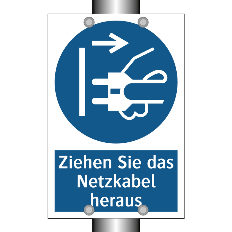 Ziehen Sie das Netzkabel heraus