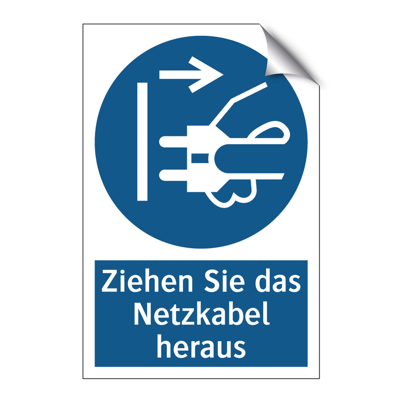 Ziehen Sie das Netzkabel heraus