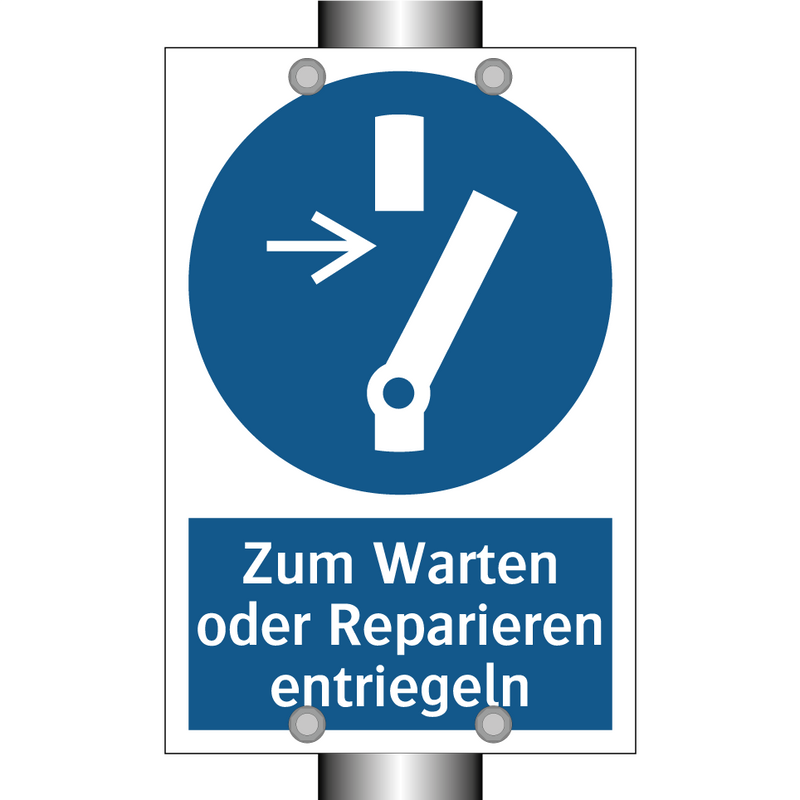 Zum Warten oder Reparieren entriegeln