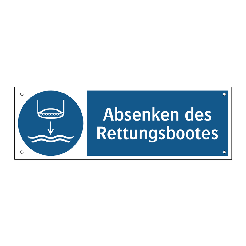 Absenken des Rettungsbootes