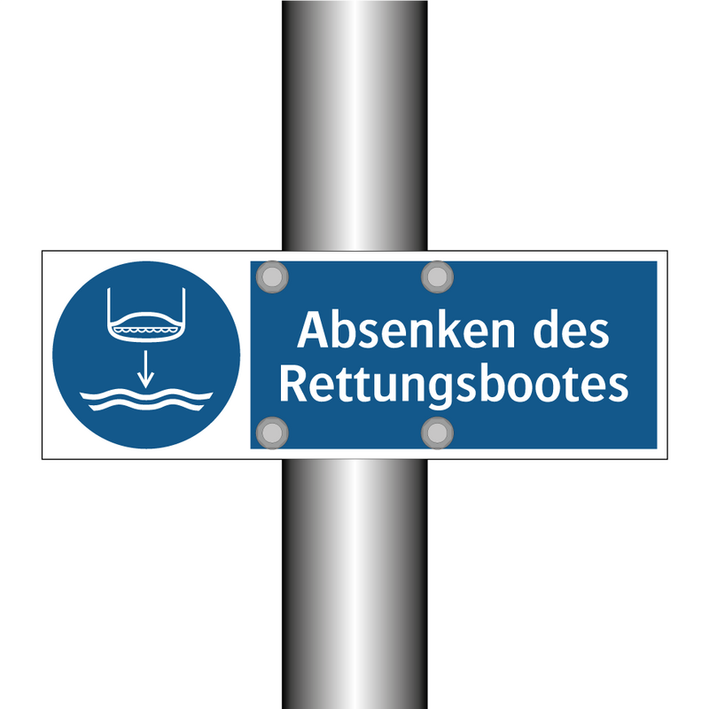 Absenken des Rettungsbootes