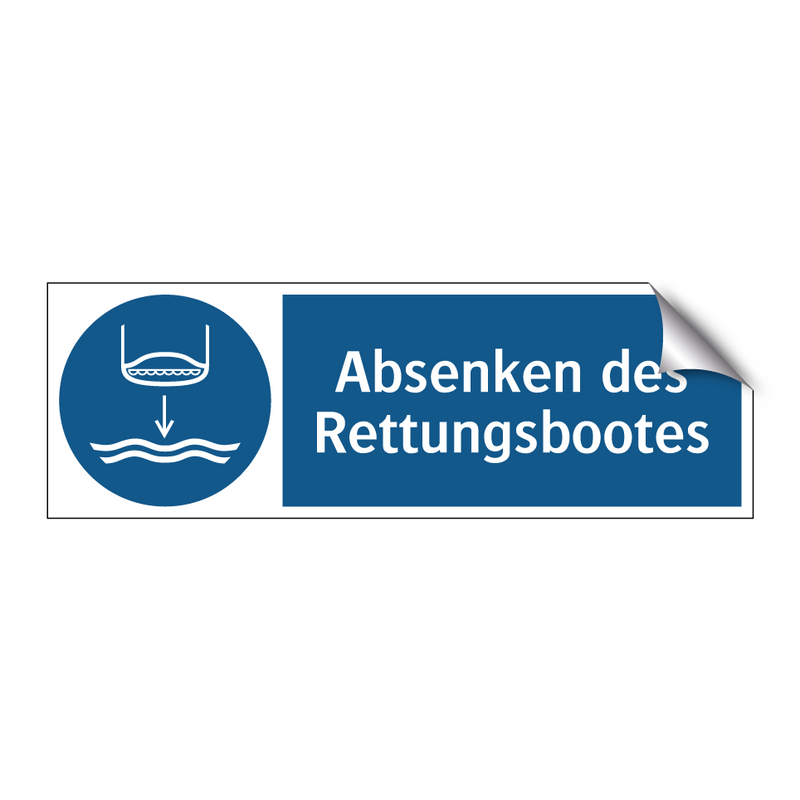 Absenken des Rettungsbootes