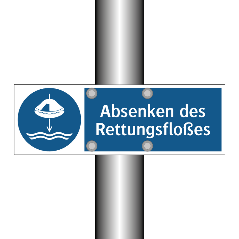 Absenken des Rettungsfloßes