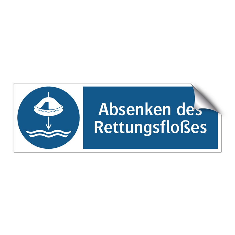 Absenken des Rettungsfloßes