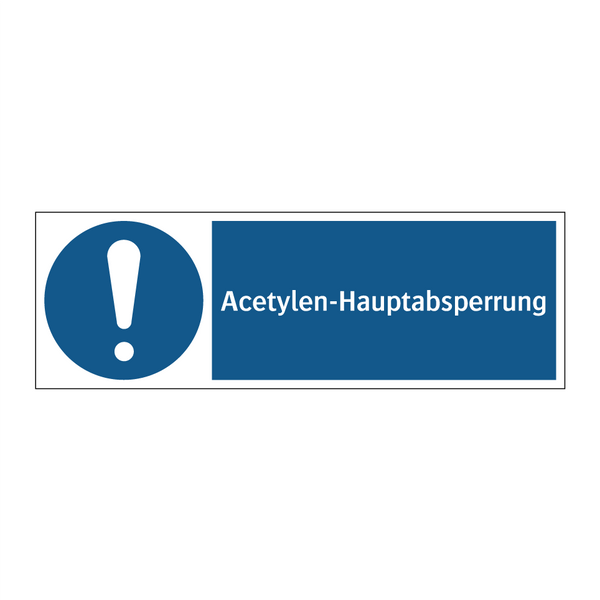 Acetylen-Hauptabsperrung