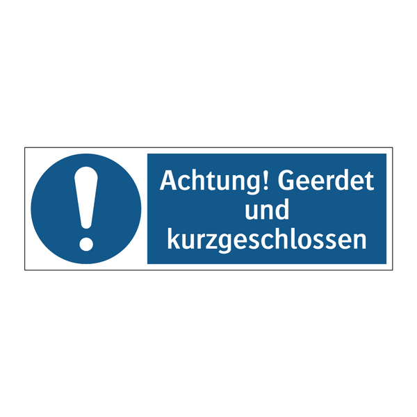 Achtung! Geerdet und kurzgeschlossen