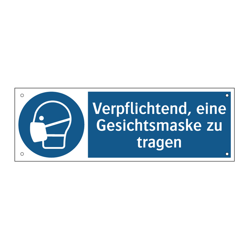 Verpflichtend, eine Gesichtsmaske zu tragen