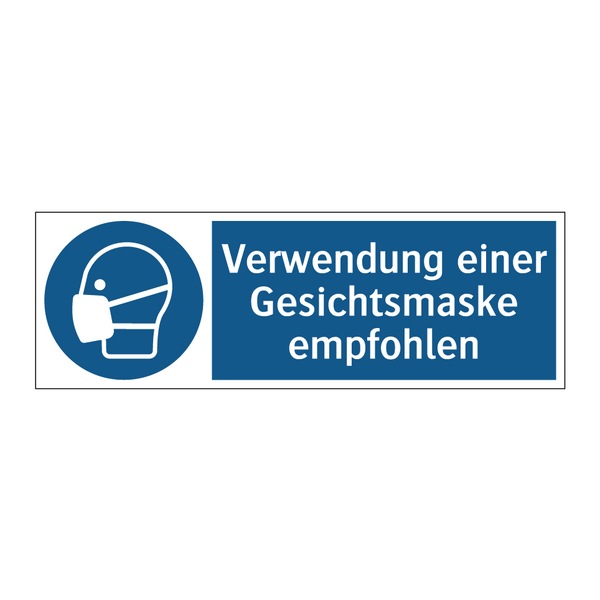 Verwendung einer Gesichtsmaske empfohlen