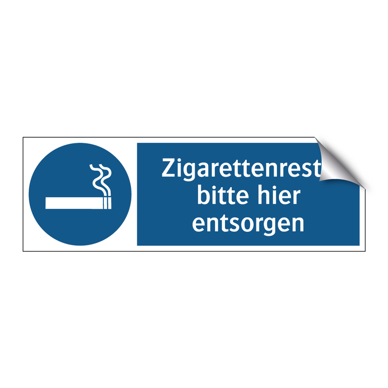 Zigarettenreste bitte hier entsorgen