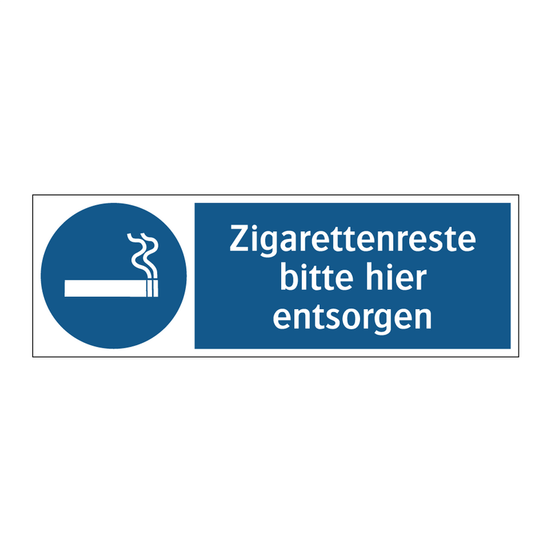 Zigarettenreste bitte hier entsorgen