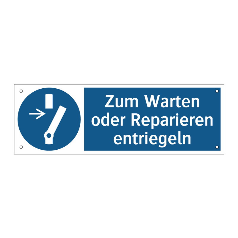 Zum Warten oder Reparieren entriegeln