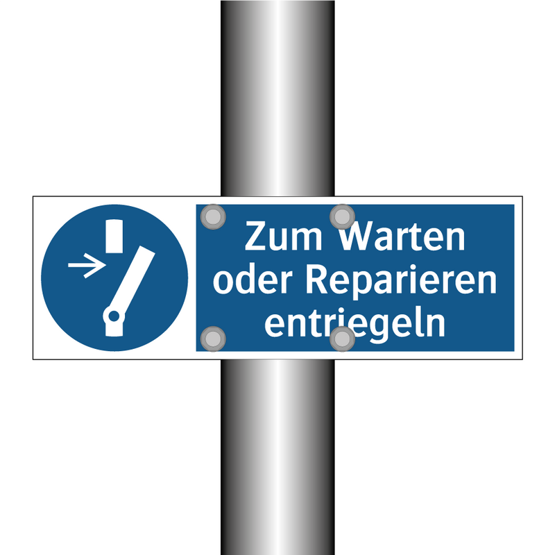 Zum Warten oder Reparieren entriegeln