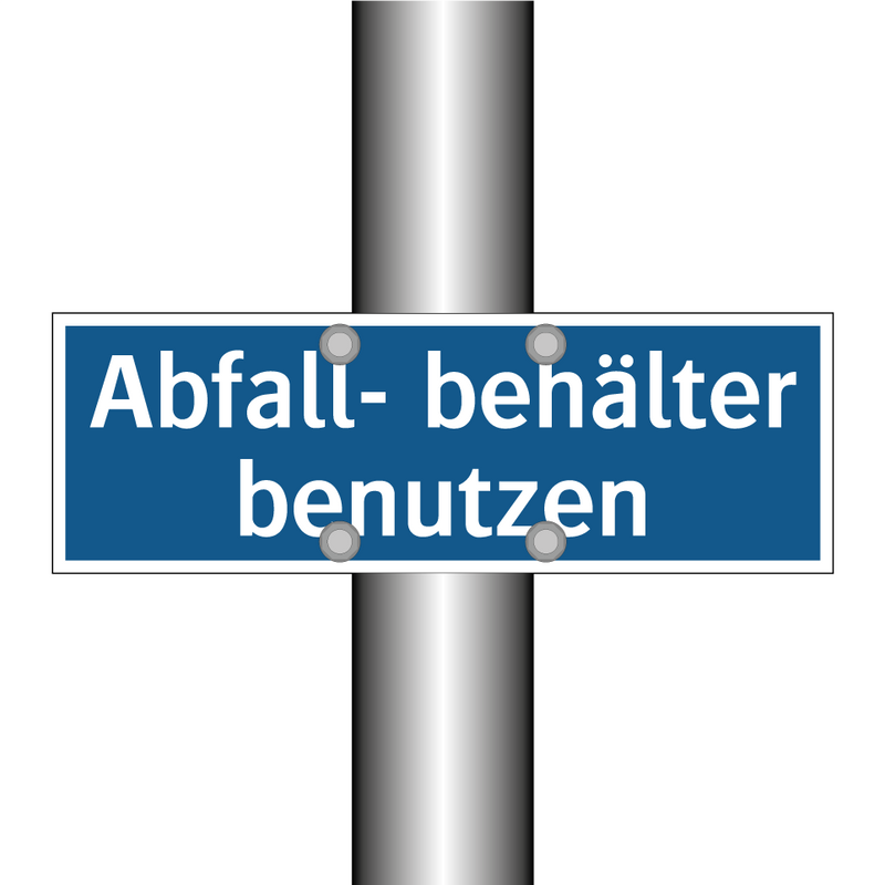 Abfall- behälter benutzen