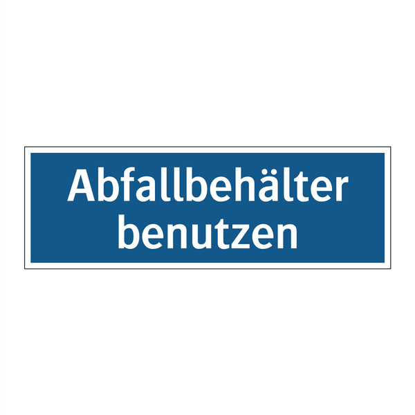 Abfallbehälter benutzen