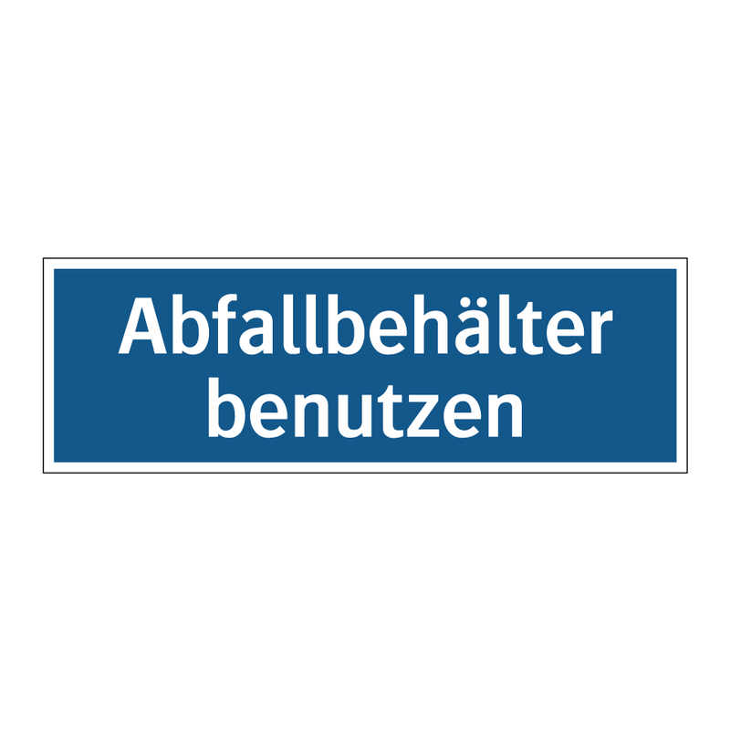 Abfallbehälter benutzen