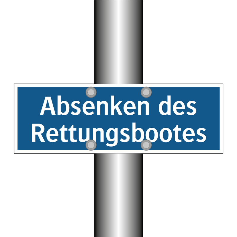 Absenken des Rettungsbootes