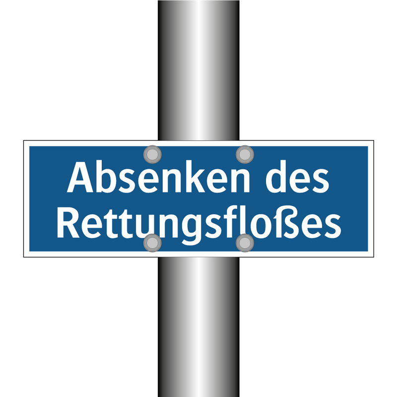 Absenken des Rettungsfloßes